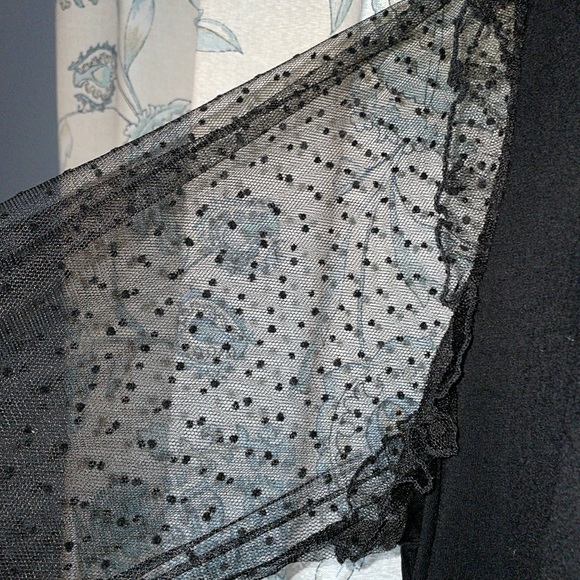 Belldini Studded top around neck with sheer sleeves & Ruffles - Picture 4 of 9